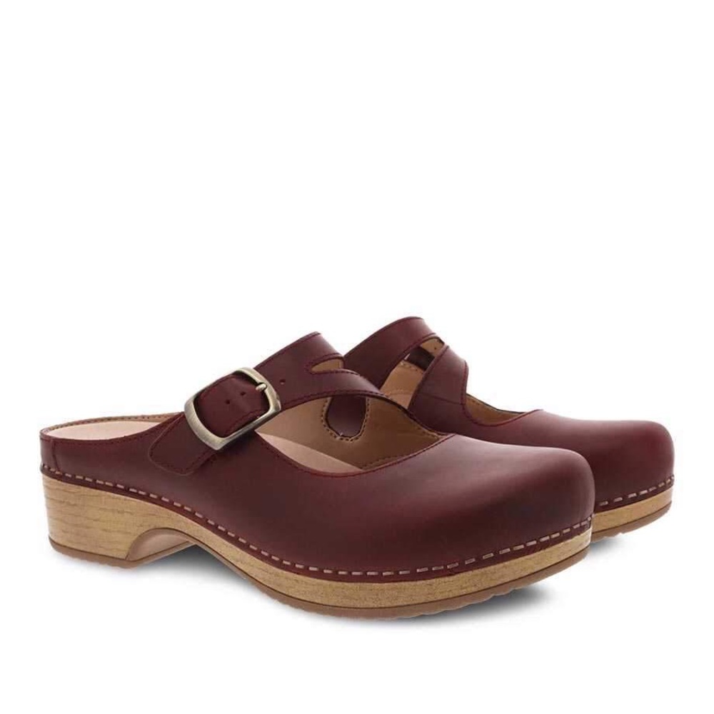 NEW Dansko - Britney - Red Oiled PullUp Leather